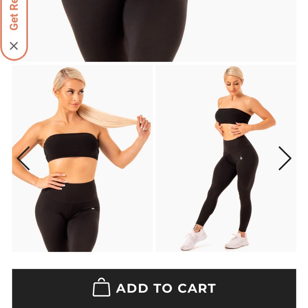 Ryderwear Bandeau Sports Bra NWT Size M